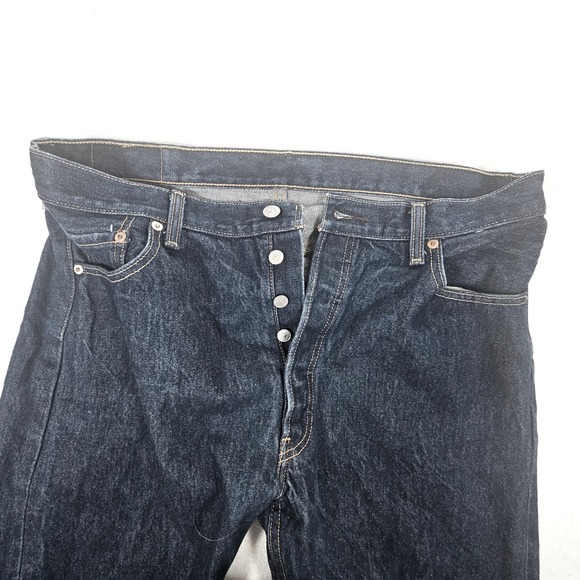 Levi's Other - Levis 501 Original Fit Jeans Mens 38x30 Dk Wash Blue Denim Button Fly 005010000